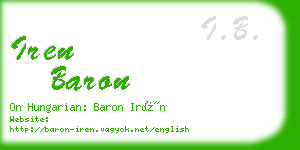 iren baron business card